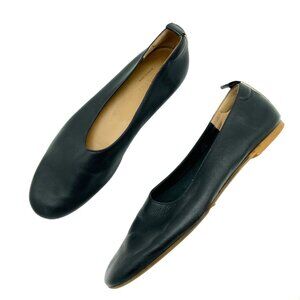 Everlane Italian Day Glove Leather Flats Black, 10